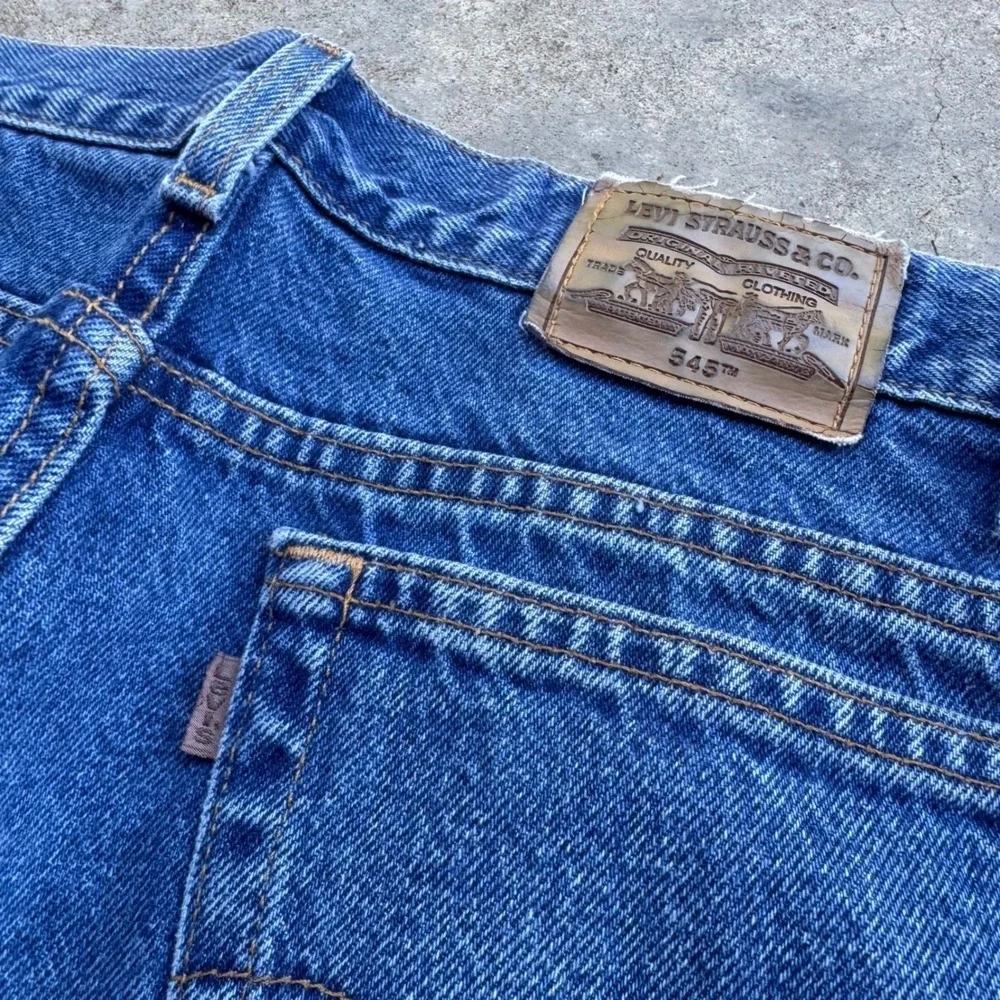 Vintage Y2K Levis 545 Baggy Loose Fit Jeans Blue W36 L34 Made in USA (g4a)